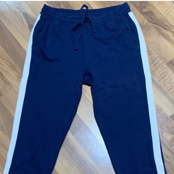 Pair of GAP blue terry joggers w/white stripe down legs. - Picture 2 of 13
